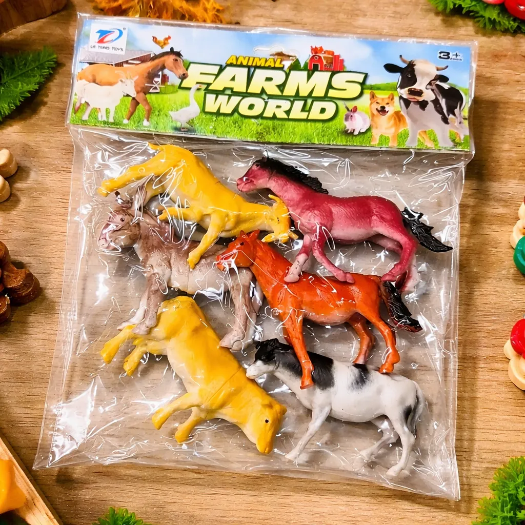 ANIMALES DE LA GRANJA EN BOLSA X 6