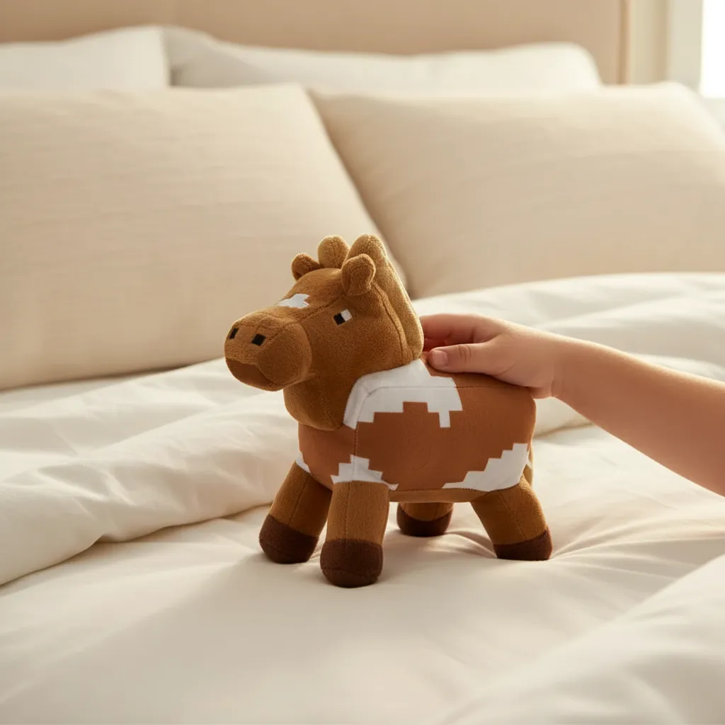 CABALLO MARON MINECRAFT_22 cm