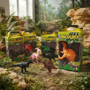 DINOSAURIO EN CAJA EXHIBIDORA