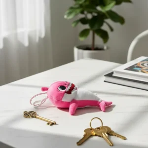 LLAVERITO PELUCHE BABY SHARK ROSA 10CM