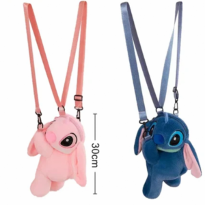 CARTERITA PELUCHE STICH ROSA Y AZUL