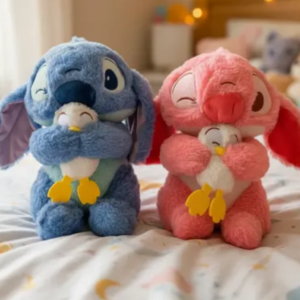 STICH AZUL O ROSA con PATO IMPORTADO PELUDO 22 CN_