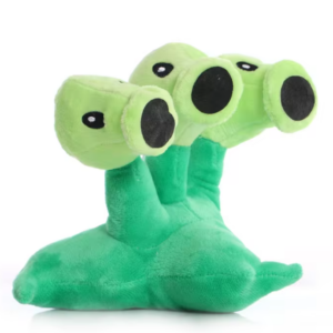 PELUCHE planta lanzaguisante triple 20 cm