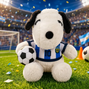 PELUCHE SNOOPY FELPA C/PELOTA Y REMERA ARGENTINA