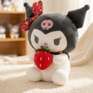 Peluche KUROMI NEGRO con frutilla