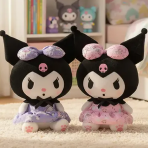 Peluche KUROMI vestido rosa violeta