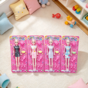 MUÑECA DE PLASTICO EN BLISTER + ACCESORIOS