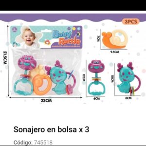 Sonajero en bolsa x3