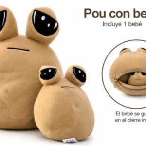 POU peluche 22cm con bebe