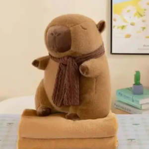 MANTA PELUCHE KAPIBARA con bufanda