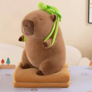 MANTA PELUCHE KAPIBARA con mochila