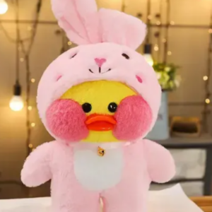 Peluche PATITA FALALAN conejo rosa 22 cm